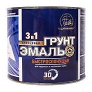 Быстросохнущая Грунт-эмаль 3в1 Белая 1,9кг по ржавчине 