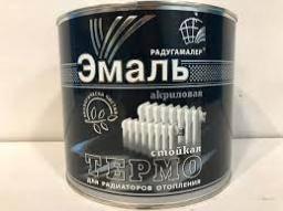 Эмаль акриловая ТЕРМОСТОЙКАЯ для радиаторов белая 0,9кг