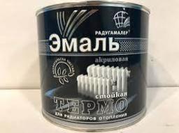 Эмаль акриловая ТЕРМОСТОЙКАЯ для радиаторов белая 0,9кг
