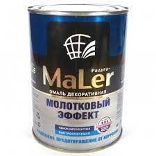 Эмаль с молот. эффектом  Черная  0,8л РАДУГА-МАЛЕР