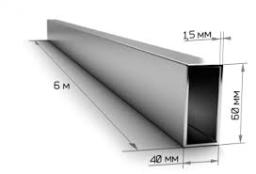 1,5мм     Труба профильная 6040 1,5мм (6м)
