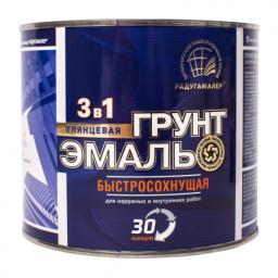 Грунт-эмаль 3в1 Белая  2,7 кг РАДУГА  МАЛЕР