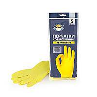 Перчатки резиновые желтые S