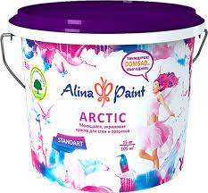 Краска водоэмульсионная,   Alina Paint  ARKTIC, 1кг (интерьерная, моющаяся, всесезонная)