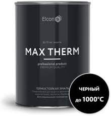 Эмаль термостойкая Черная  0,8кг 1000град  ELKON